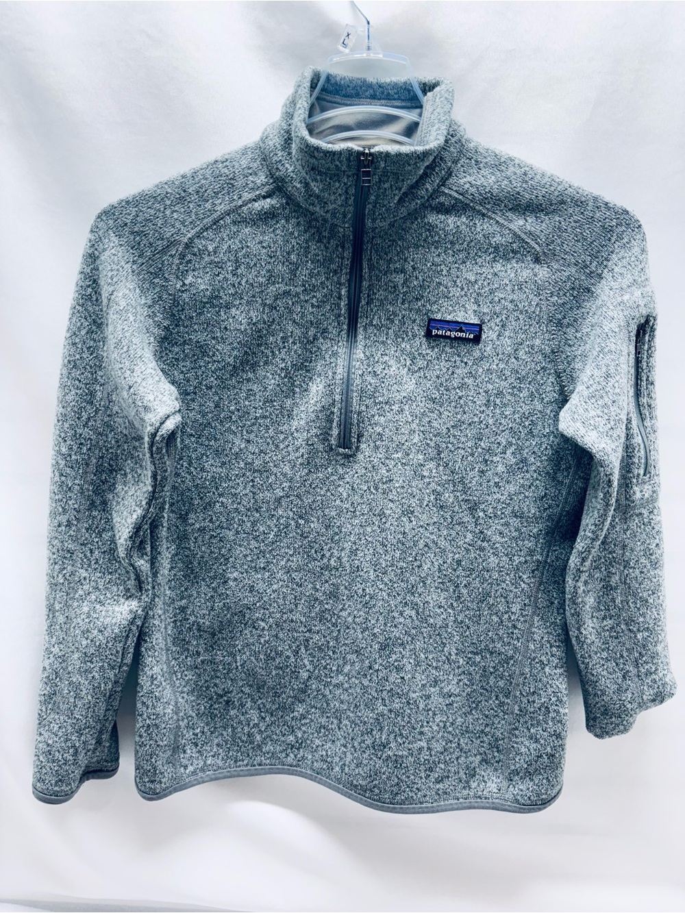 Patagonia Better Sweater Womens Size Medium Heather Gray 1/4 Zip Fleece Pullover